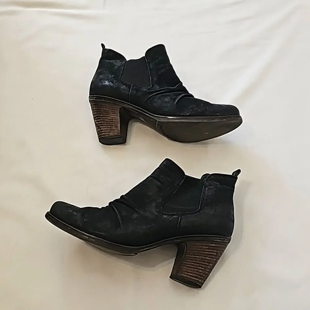 Paul Green  black nubuck leather Women’s ankle‎ boots Size UK 4/ US 7.5